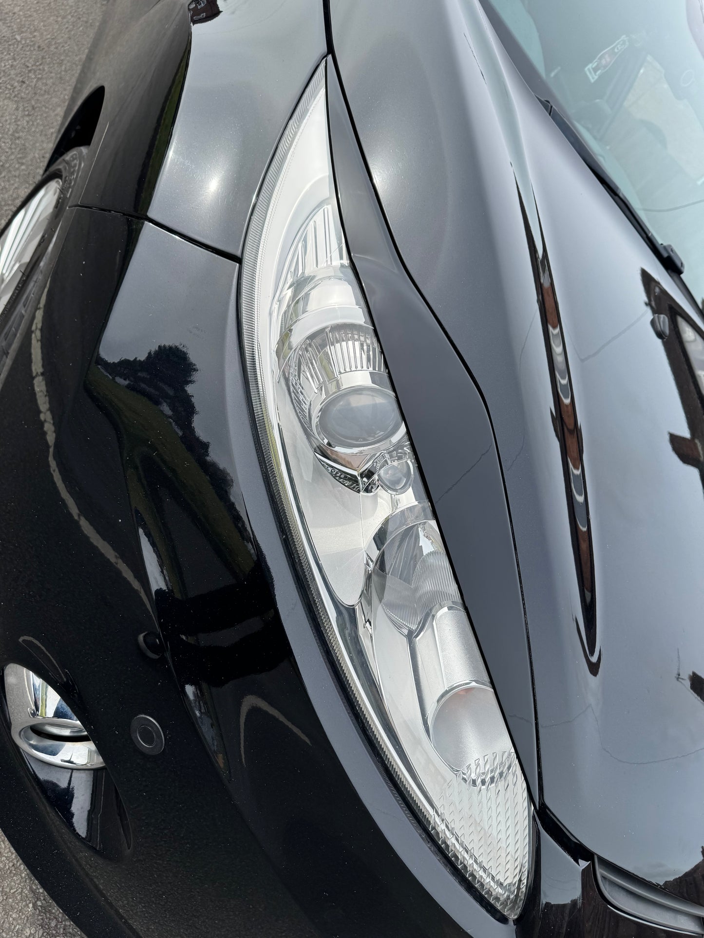 Ford fiesta Mk7 2008-2012 headlight eyebrows gloss black