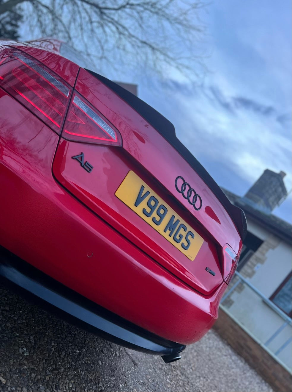 Audi A5 S-line S5 2007-16 gloss black boot lip