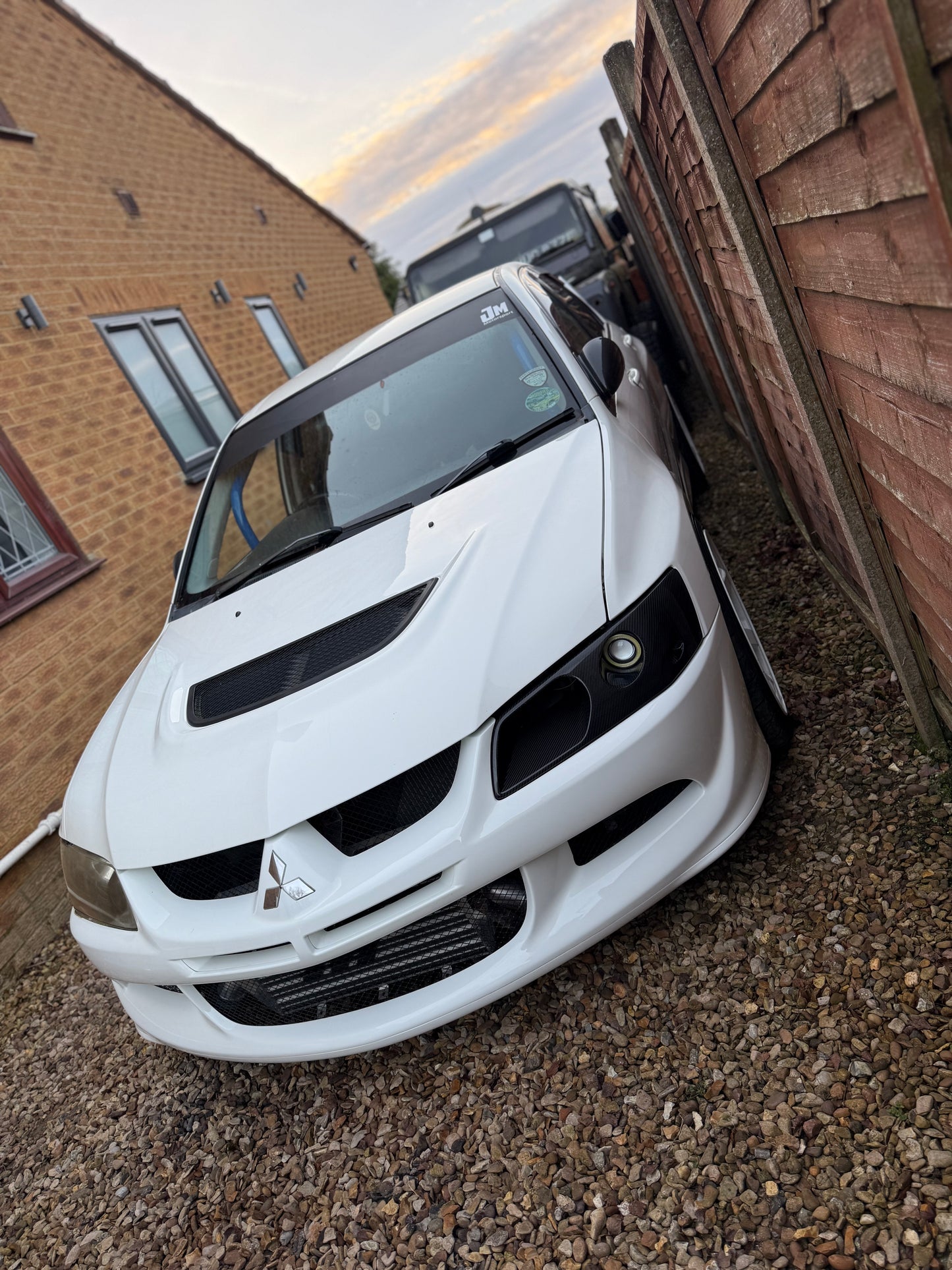 Mitsubishi Evo 7,8,9 Genuine Carbon fibre LED headlight vented air intake