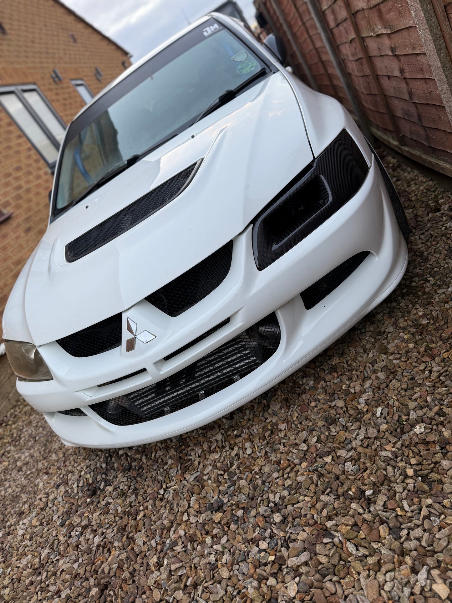 Mitsubishi Evo 7,8,9 genuine carbon fibre vented headlight replacement air intake
