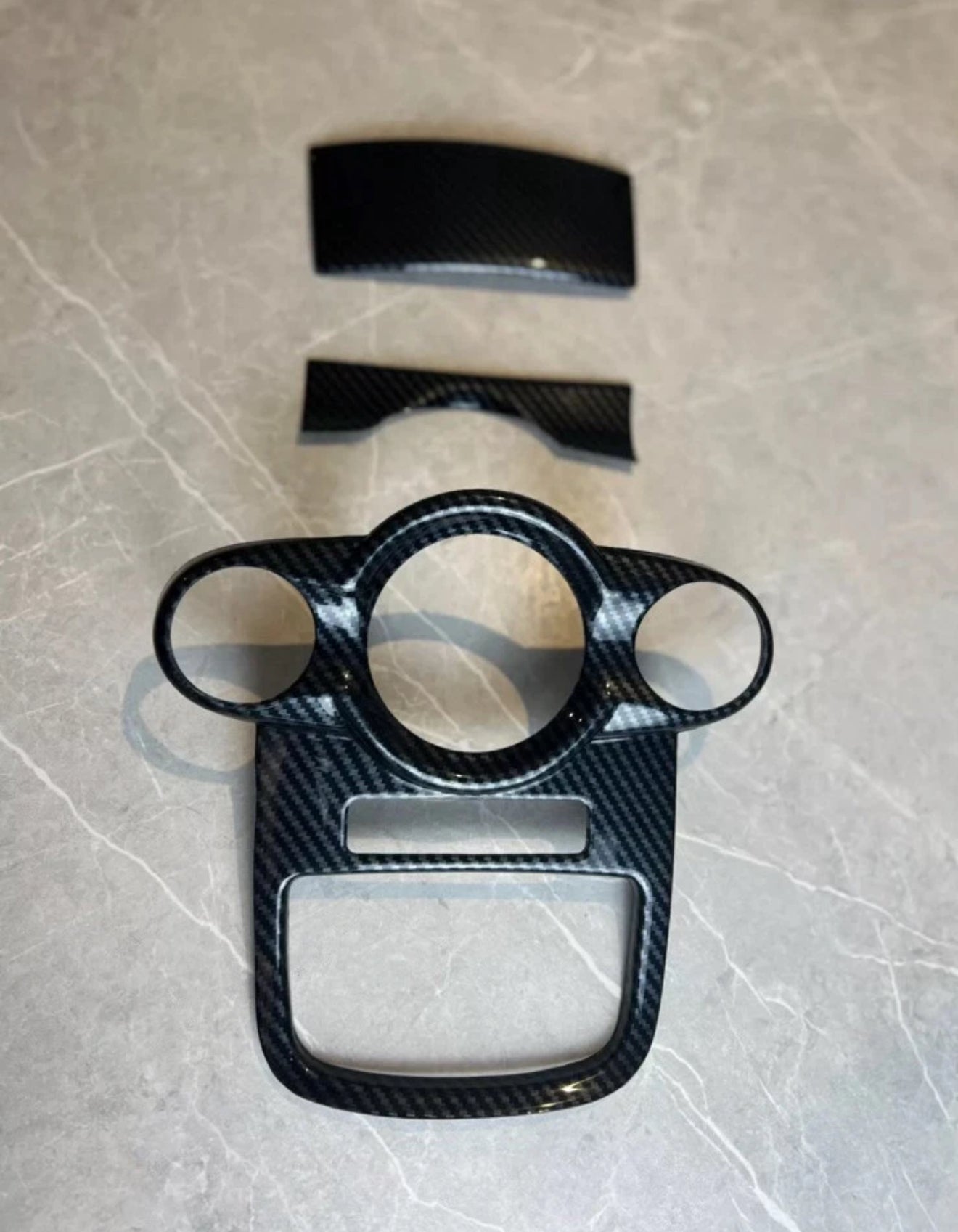 Ford Fiesta MK7 Centre console dash accessories ABS Dipped Carbon fibre
