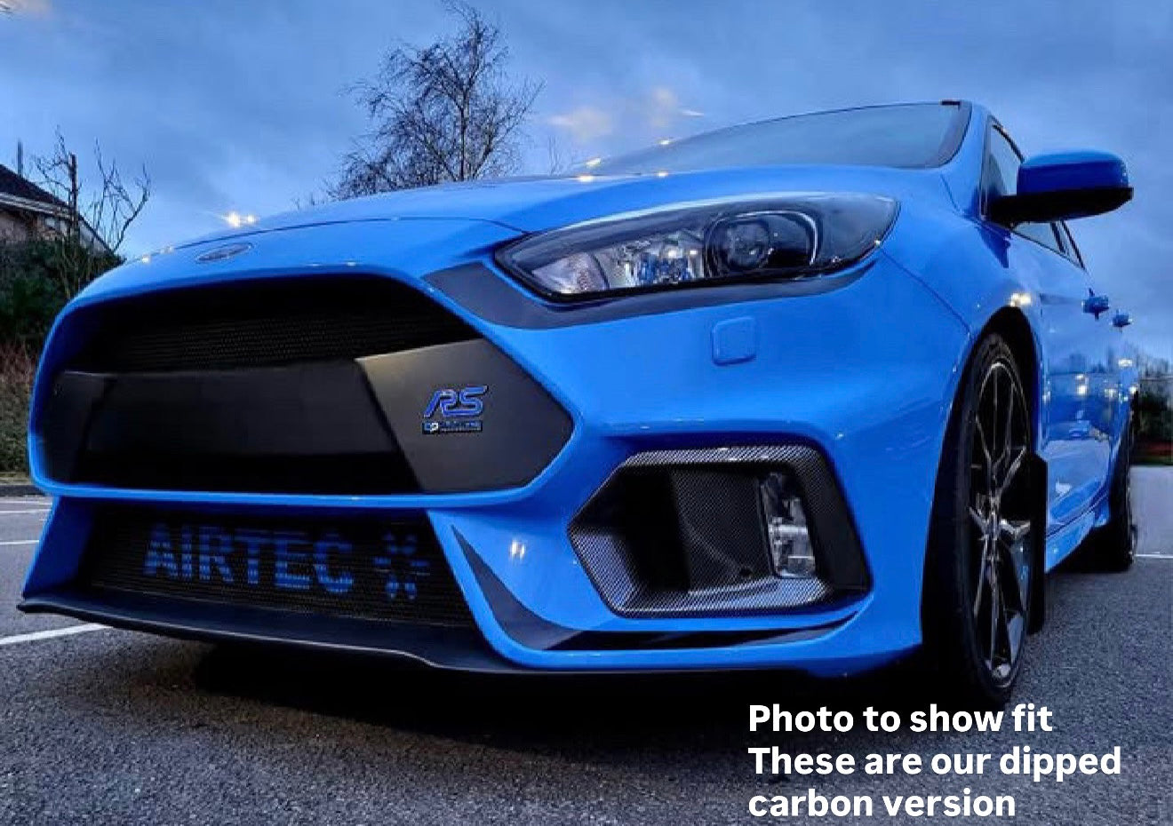 Ford focus MK3 RS gloss black front bumper fog light air vent trims 2015-2018