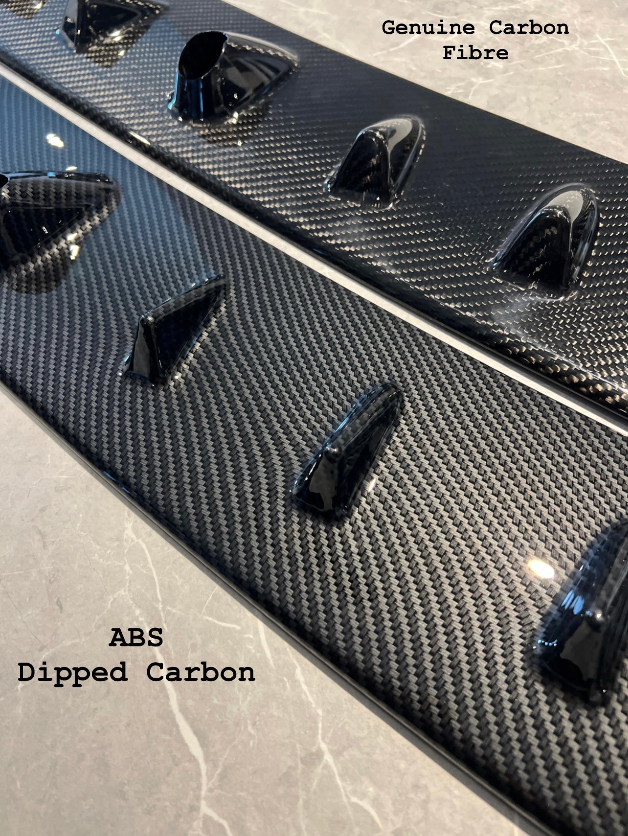Mitsubish Evo vortex carbon ABS fins suitable for Evo 7,8,9