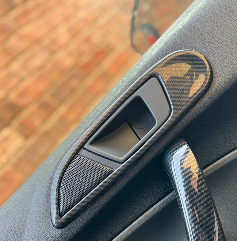 Ford fiesta MK7 dipped carbon pull door handle covers