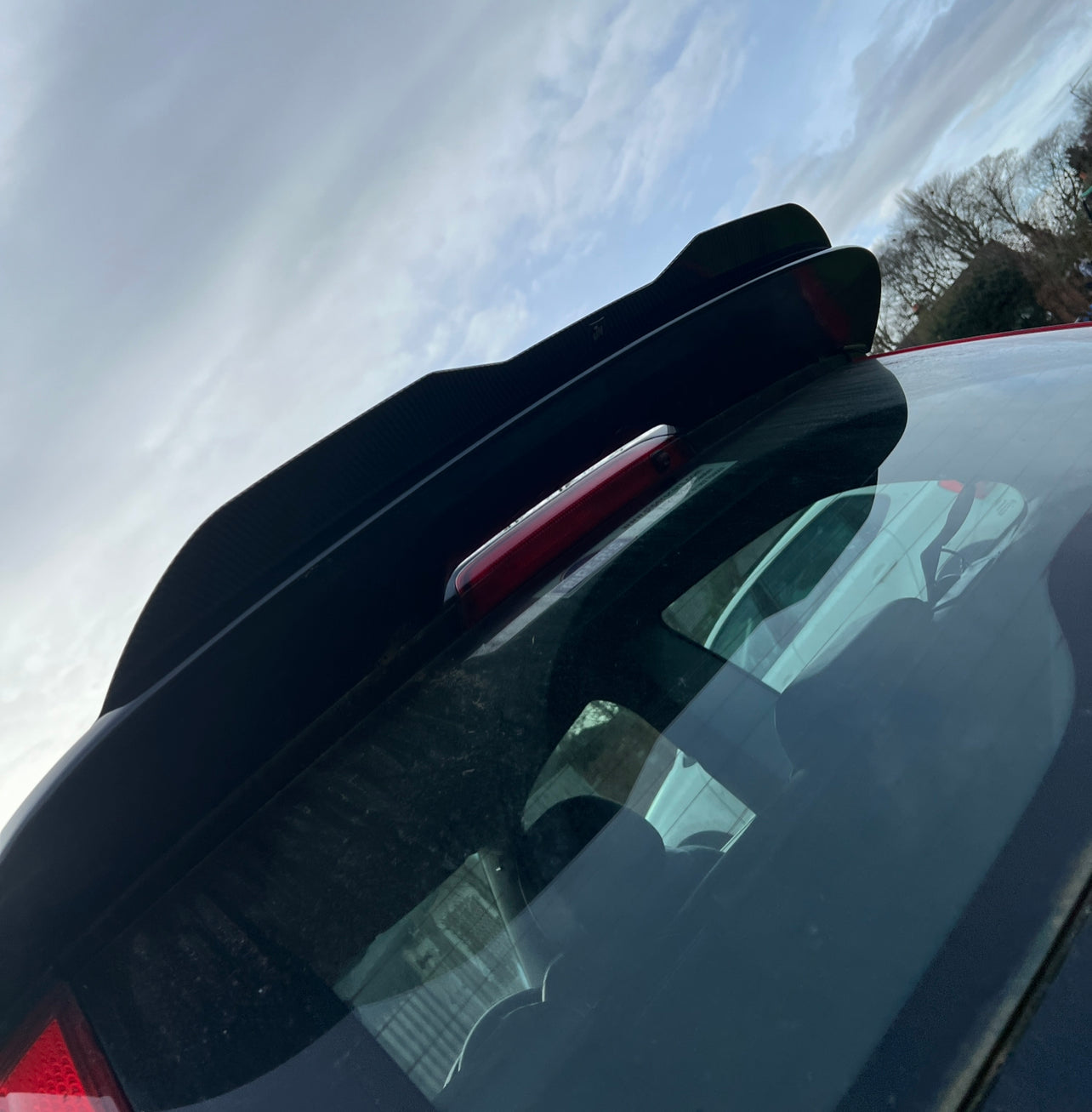 Ford Fiesta MK6 Gloss black spoiler extension