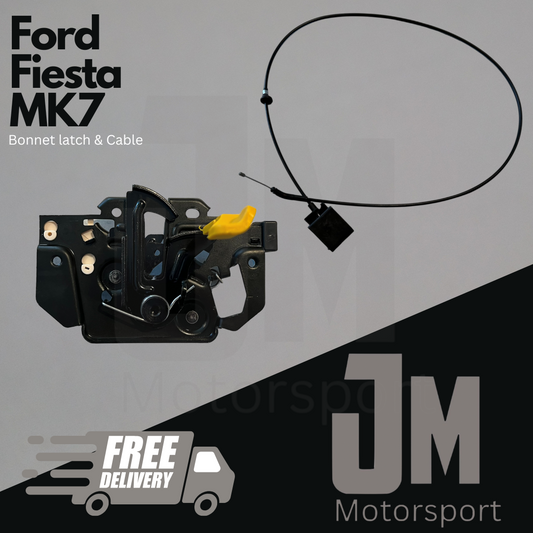 Bonnet latch & cable for Ford Fiesta MK7-MK7.5