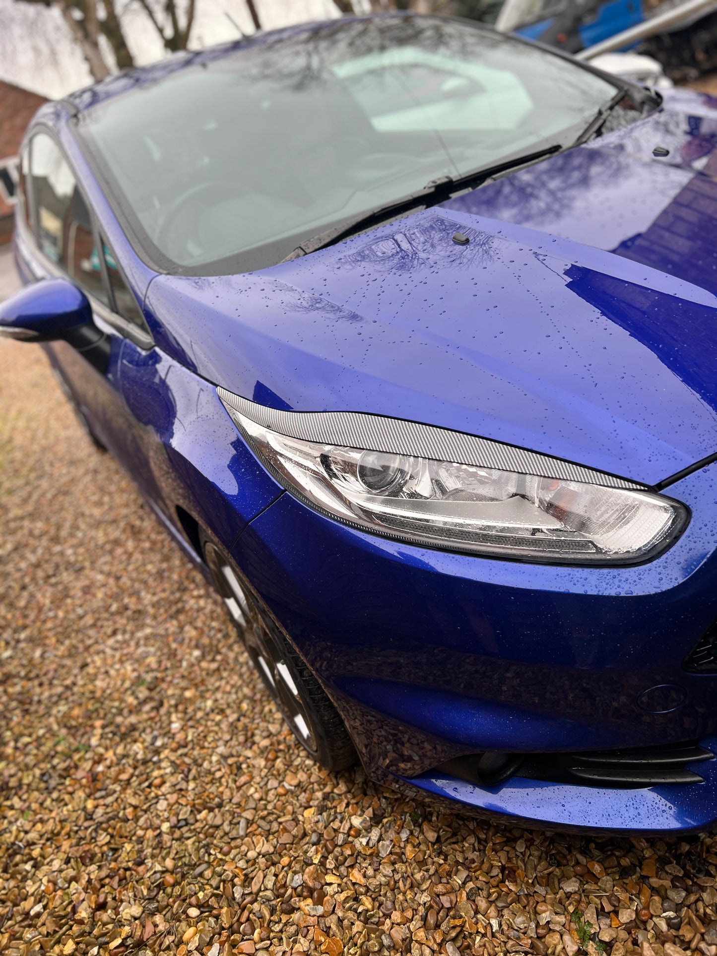 Ford fiesta dipped carbon Mk7.5 2012- 2017 headlight eyebrows