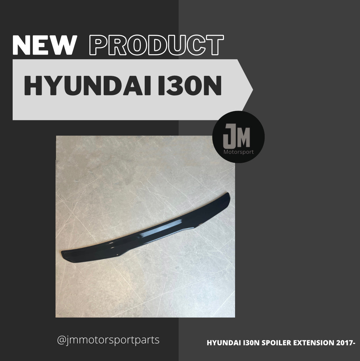 Hyundai i30N gloss black spoiler extensions 2017-