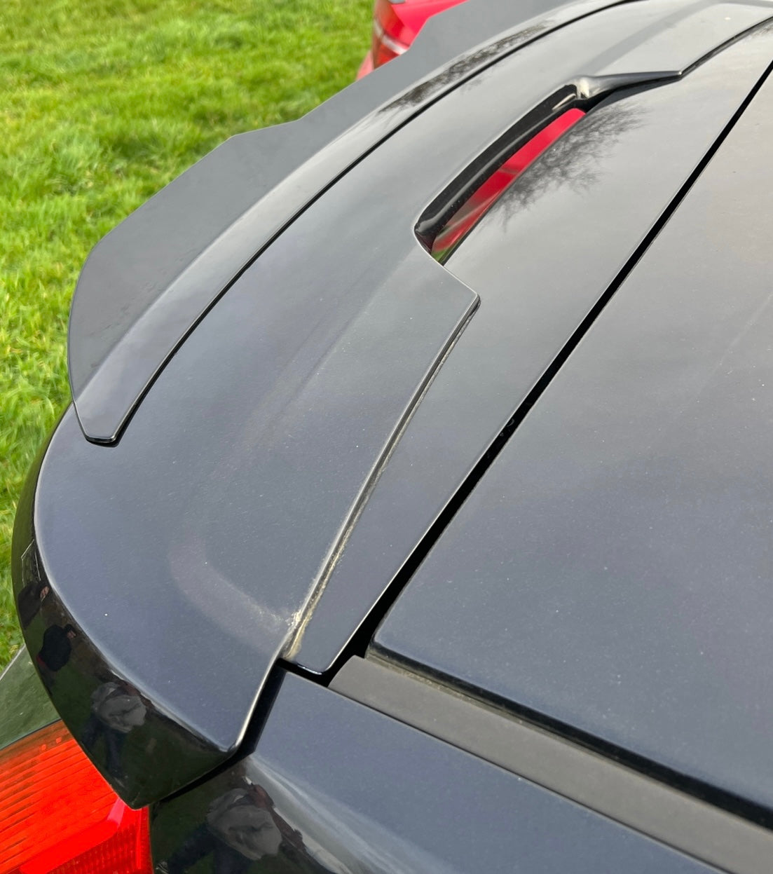 Ford Fiesta MK6 Gloss black spoiler extension