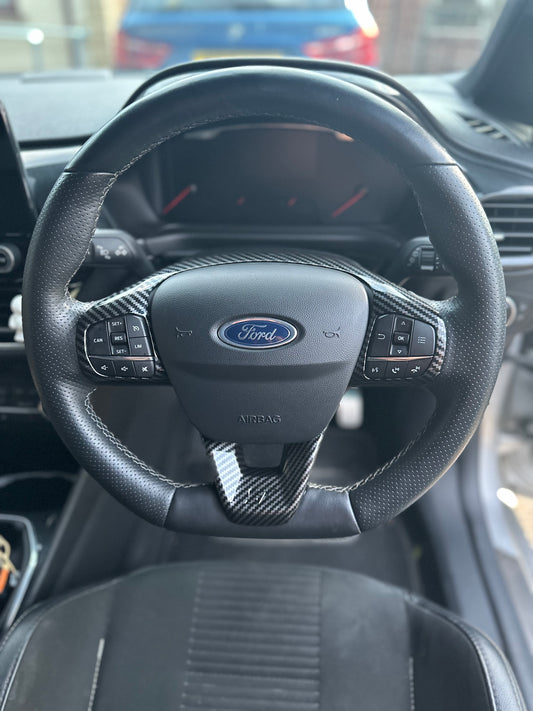 Fiesta MK8 ABS dipped Carbon steering wheel cover